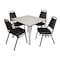 Kee Kee Square Table & Chair Set, Wood, Metal, Vinyl Top, Maple TB4848PLBPCM29BK - alternate 1